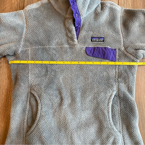 Patagonia Fleece Re-Tool Snap-T Pullover - Small - Gray and Purple - Picture 4 of 7